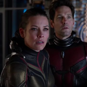 ant man and the wasp scene featuring evangeline lilly and paul rudd as hope and scott