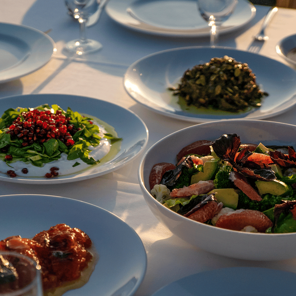 mezze served at a restaurant in turkey