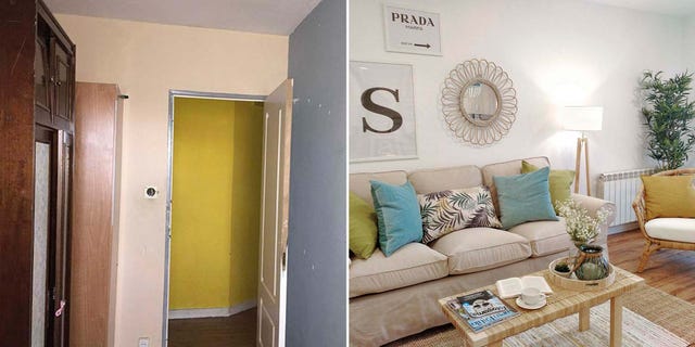 Salón: Antes y después