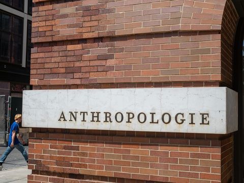 Anthropologie store location, logo outside entrance