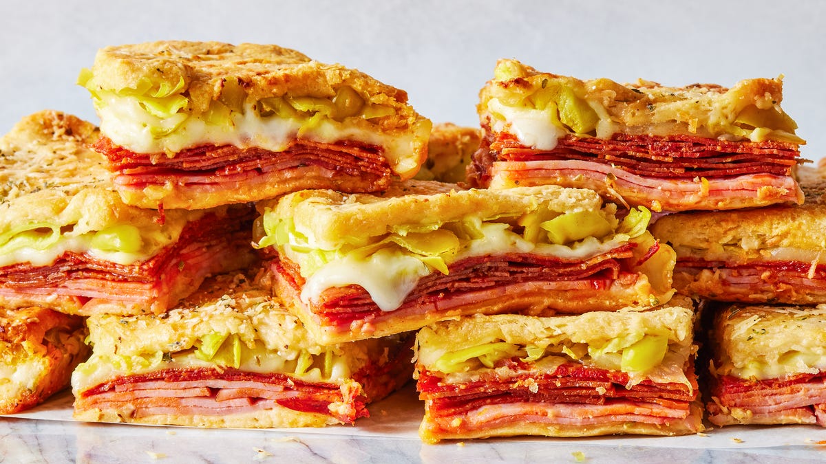 preview for Every Party Needs A Platter Of Antipasto Squares