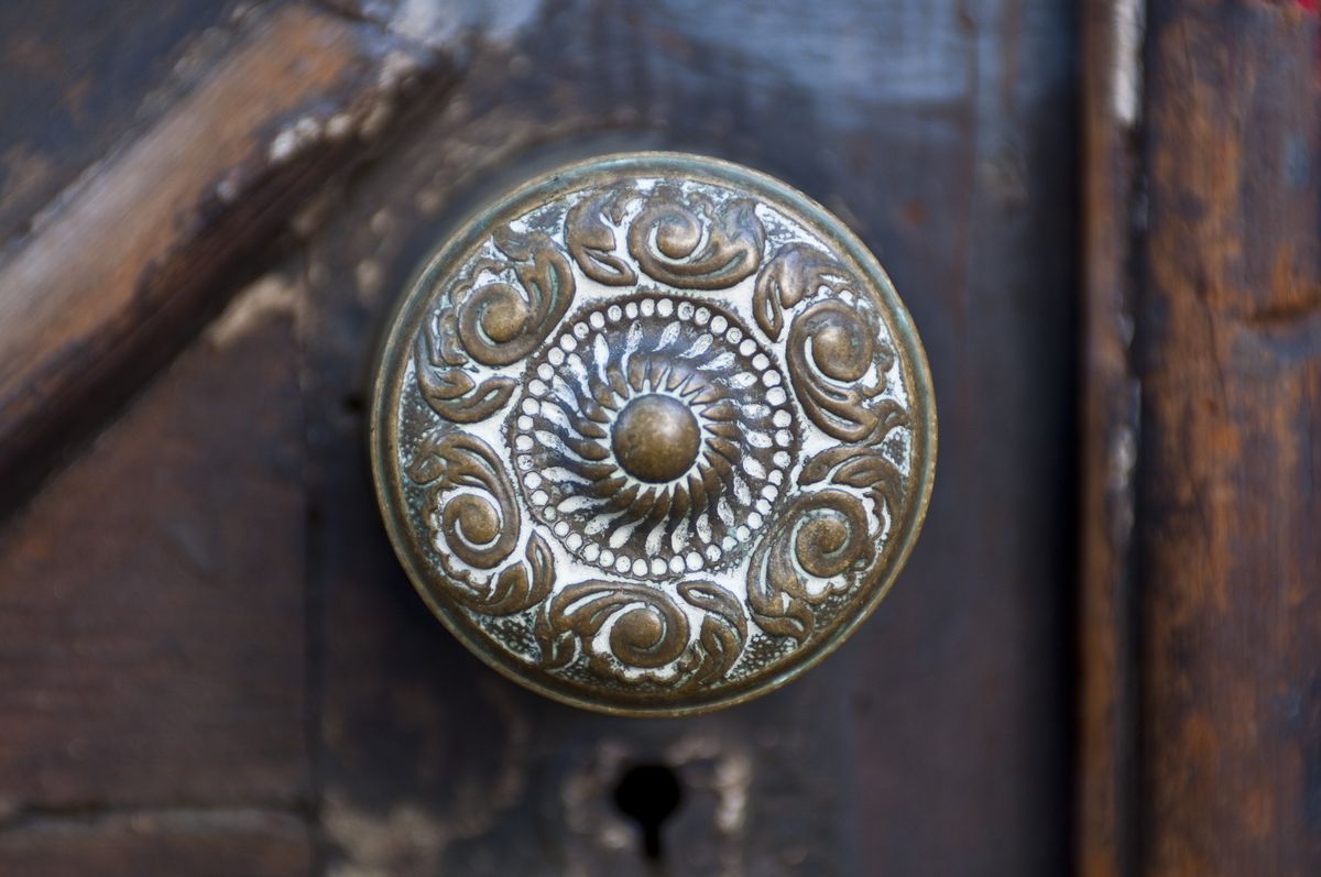 antique brass door knob