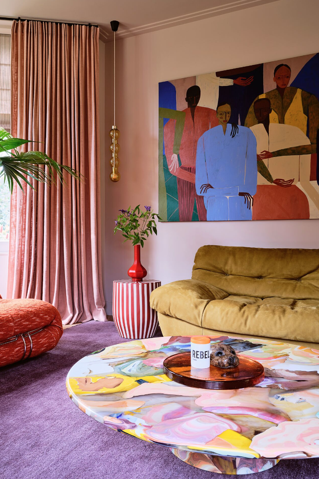colorful living room designed by nicole dohmen