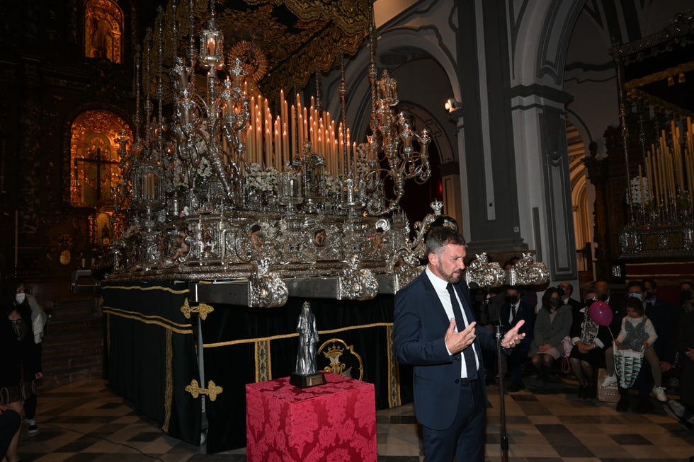 antonio banderas durante el encendido de lagrimas y favores en malaga,  9 april 2022