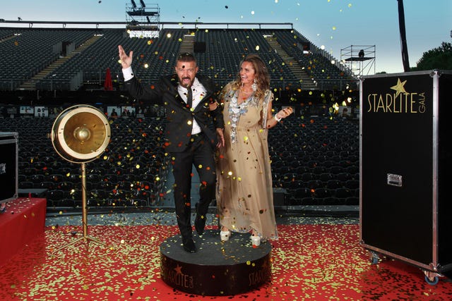 antonio bandera y sandra garcíasanjuán, en la gala starlite