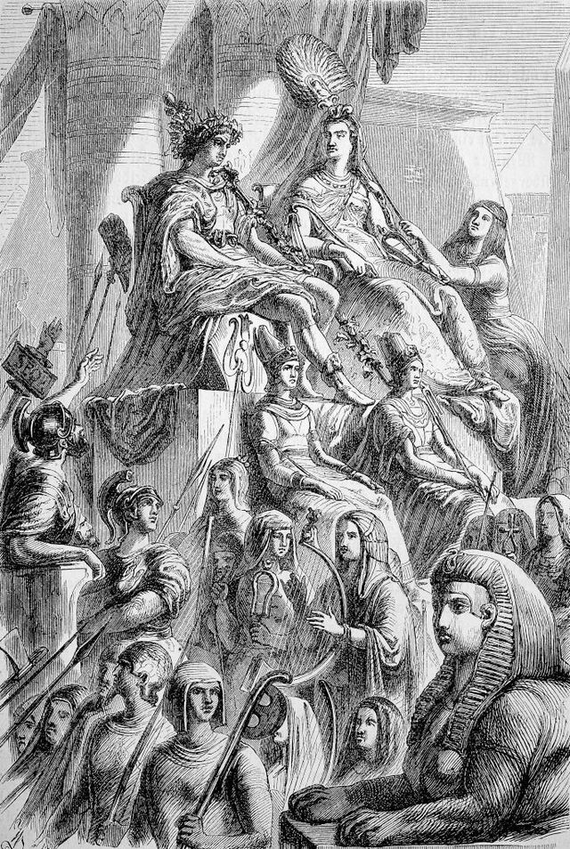 antonius and cleopatra as the gods osiris and isis