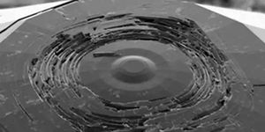 Black-and-white, Monochrome photography, Circle, Water, Stock photography, Monochrome, Design, Photography, Font, Spiral, 