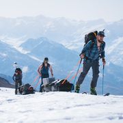 Mountainous landforms, Mountain, Snow, Mountaineer, Mountaineering, Outdoor recreation, Ski mountaineering, Winter, Adventure, Ridge, 
