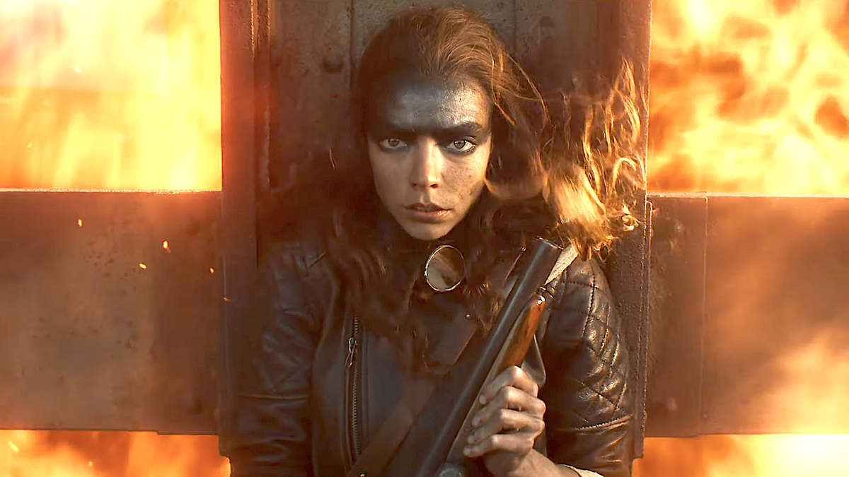movie still of Anya Taylor-Joy as Furiosa in Mad Max