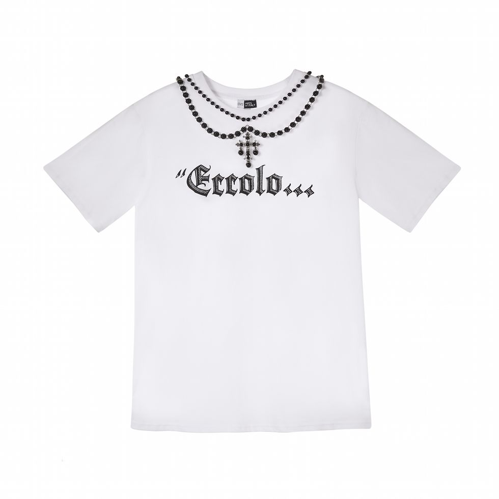 White, Clothing, T-shirt, Product, Sleeve, Text, Font, Neck, Top, Collar, 
