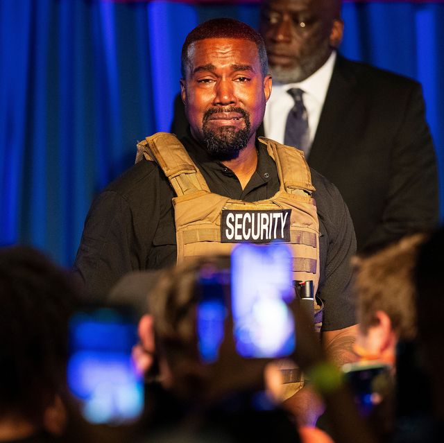 rapper kanye west holds his first rally in support of his presidential bid in north charleston, sc, on july 19, 2020