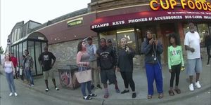 file   this may 25, 2020, file image from a police body camera shows bystanders including alyssa funari, left filming, charles mcmillan, center left in light colored shorts, christopher martin center in gray, donald williams, center in black, genevieve hansen, fourth from right filming, darnella frazier, third from right filming, as former minneapolis police officer derek chauvin was recorded pressing his knee on george floyds neck for several minutes in minneapolis to the prosecution, the witnesses who watched floyds body go still were regular people    a firefighter, a mixed martial arts fighter, a high school student and her 9 year old cousin in a t shirt emblazoned with the word love minneapolis police department via ap, file