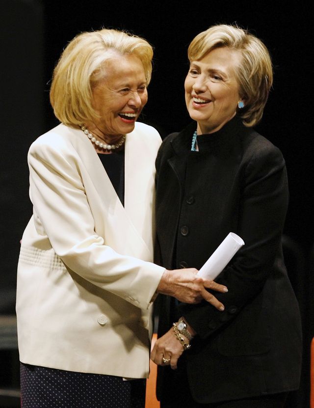 Liz Smith And Hillary Clinton