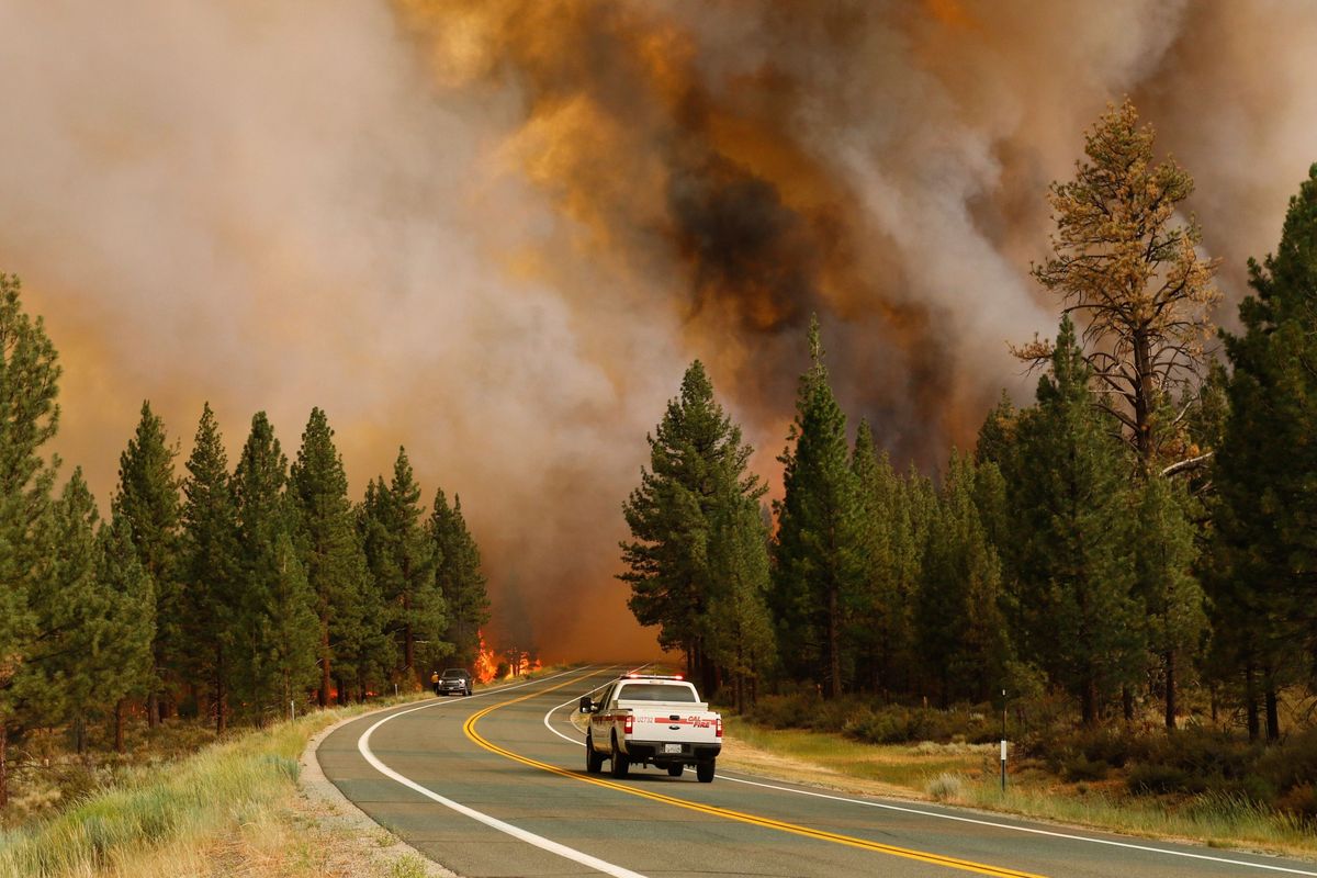 Bosbranden veroorzaken dichte rookwolken die een aanzienlijk gezondheidsrisico met zich mee kunnen brengen In het Californische Markleeville ten oosten van Sacramento werken brandweerlieden dag en nacht aan het indammen van het Tamarack Fire waarbij tot nu toe 85 vierkante kilometer natuurgebied in vlammen is opgegaan