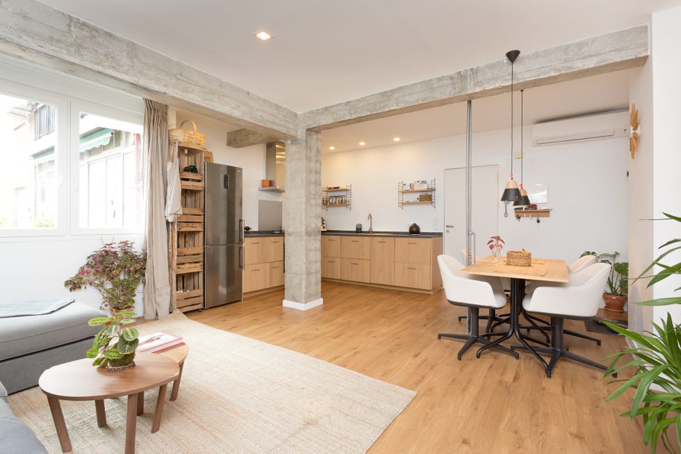 Apartamento de estilo nórdico e industrial con materiales ecológicos en Madrid
