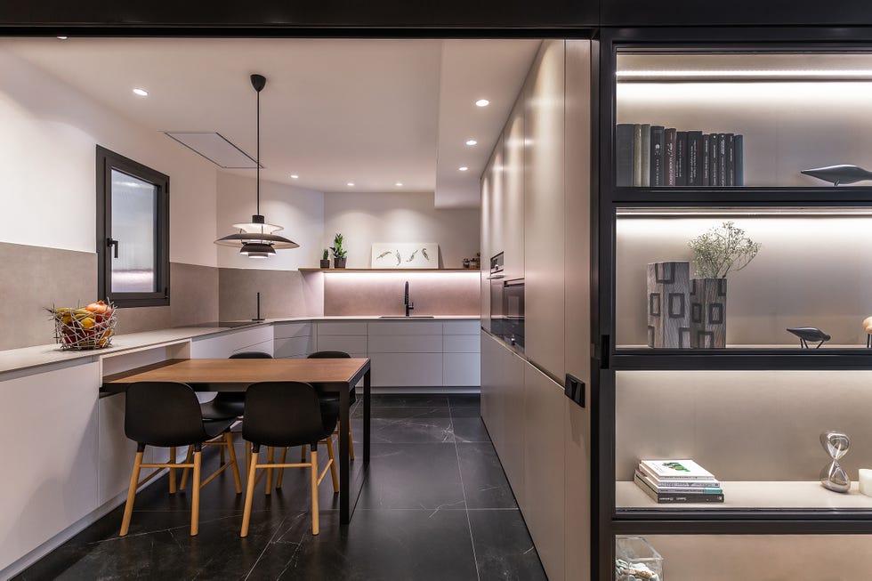 cocina moderna con office