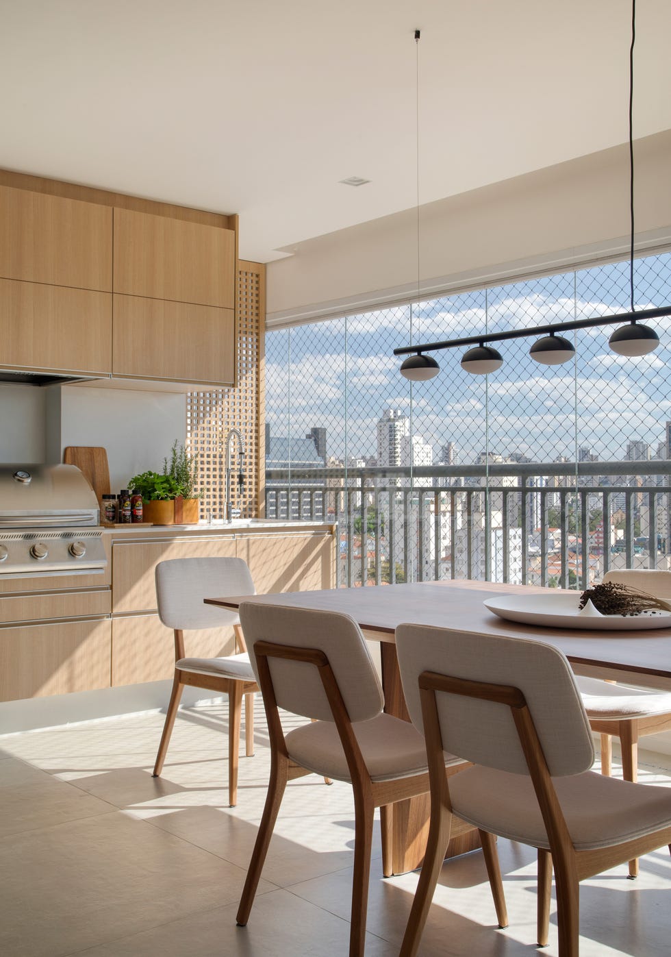 cocina moderna abierta al comedor