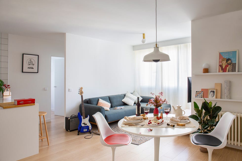 Salón-comedor-cocina de estilo minimalista