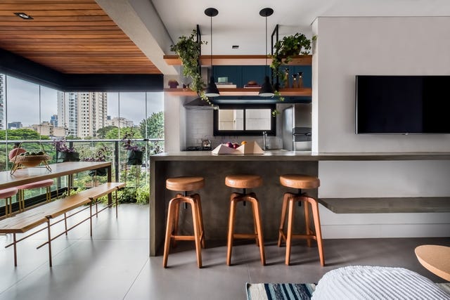 Apartamento de estilo rústico chic en São Paulo
