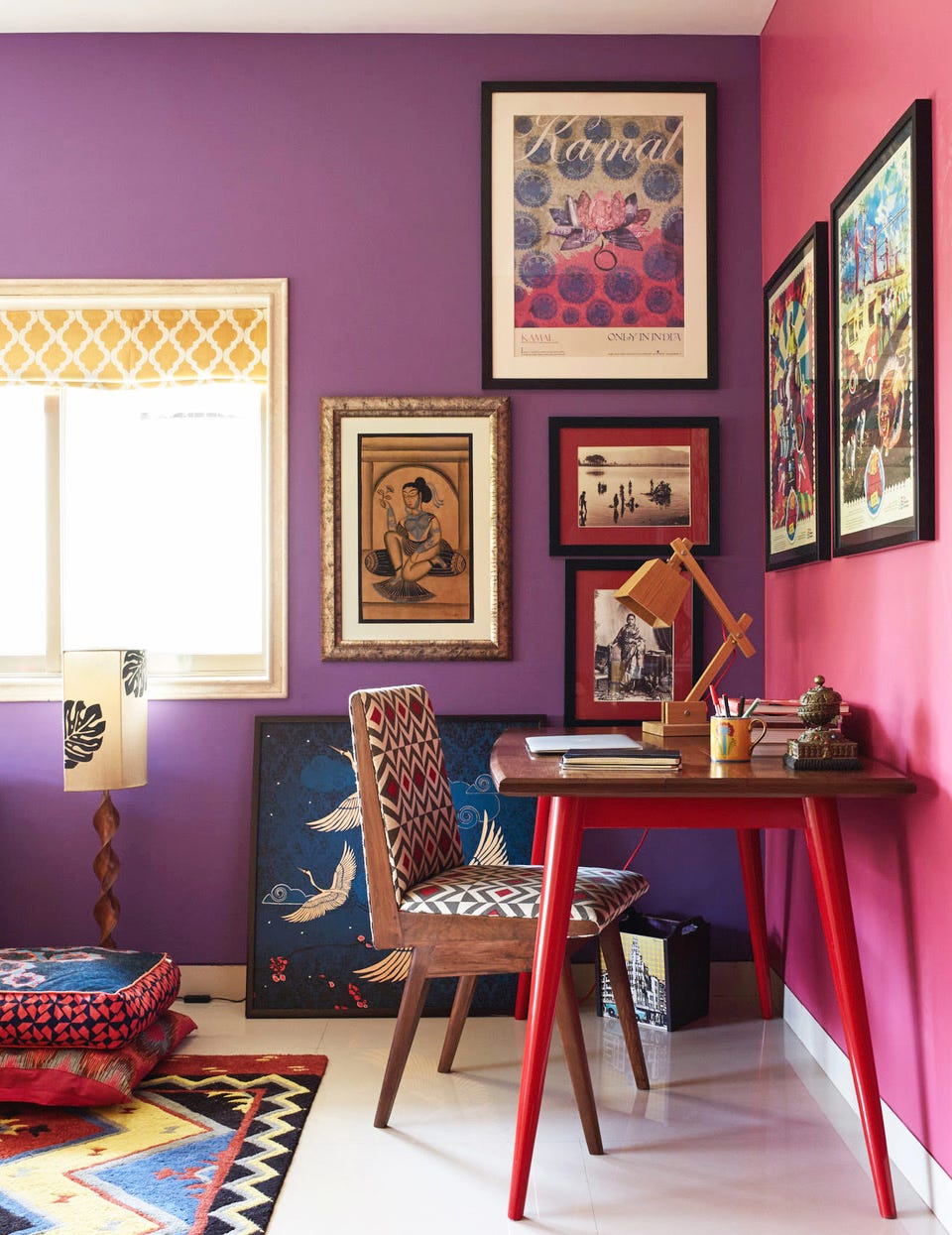 colorful home office