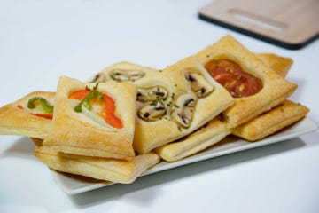 aperitivos de hojaldre con verduras