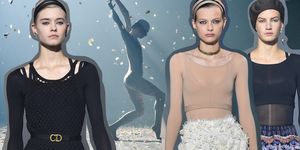 Danza e moda è così che Mariagrazia Chiuri ha immaginato per Dior primavera estate 2019 il fil rouge della collezione che vede nel coprispalle nero e nude il rimando al collant tagliato indossato dalle ballerine alle prove