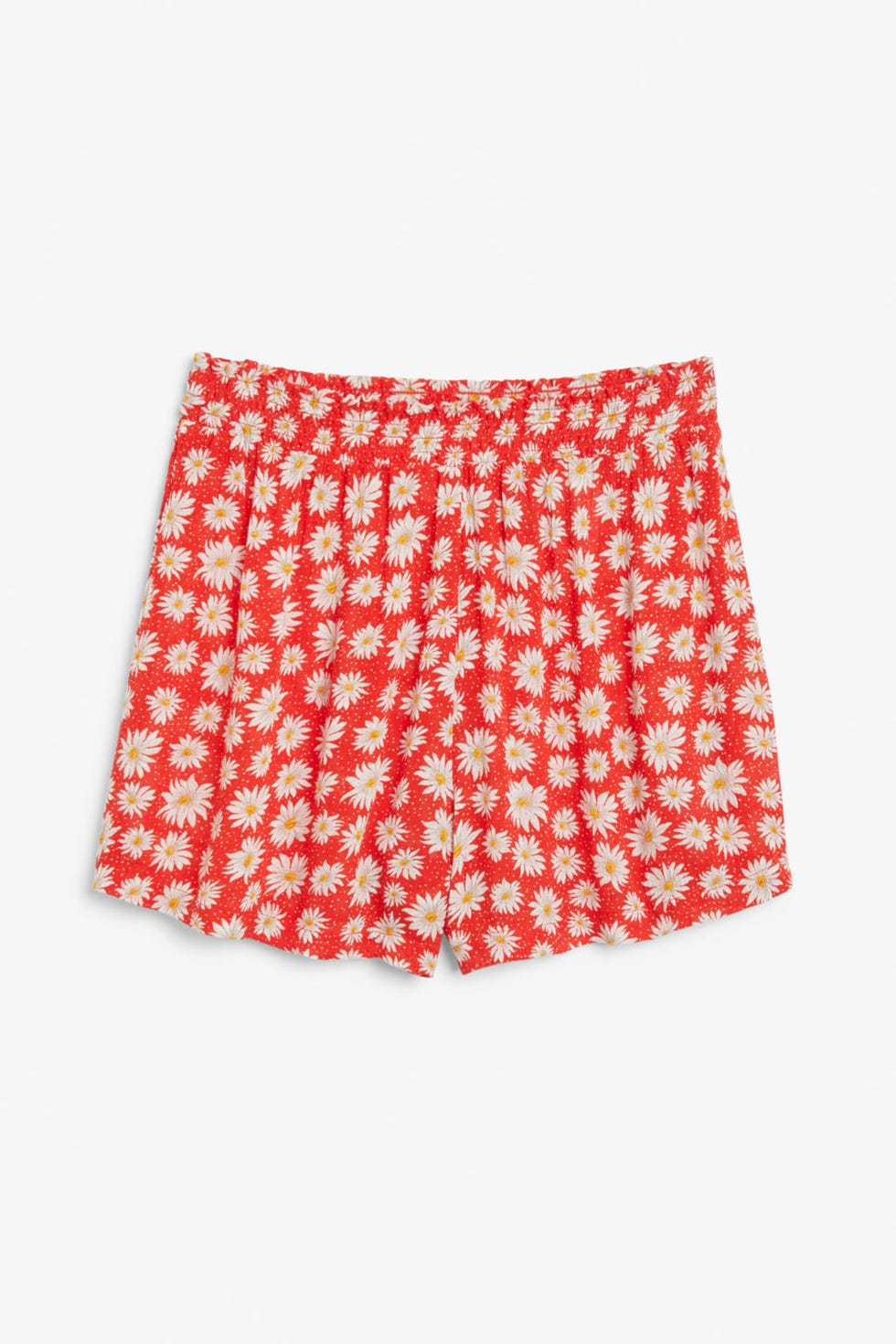 Clothing, Red, Orange, Shorts, Briefs, Pattern, Skort, Textile, Swim brief, Waist, 