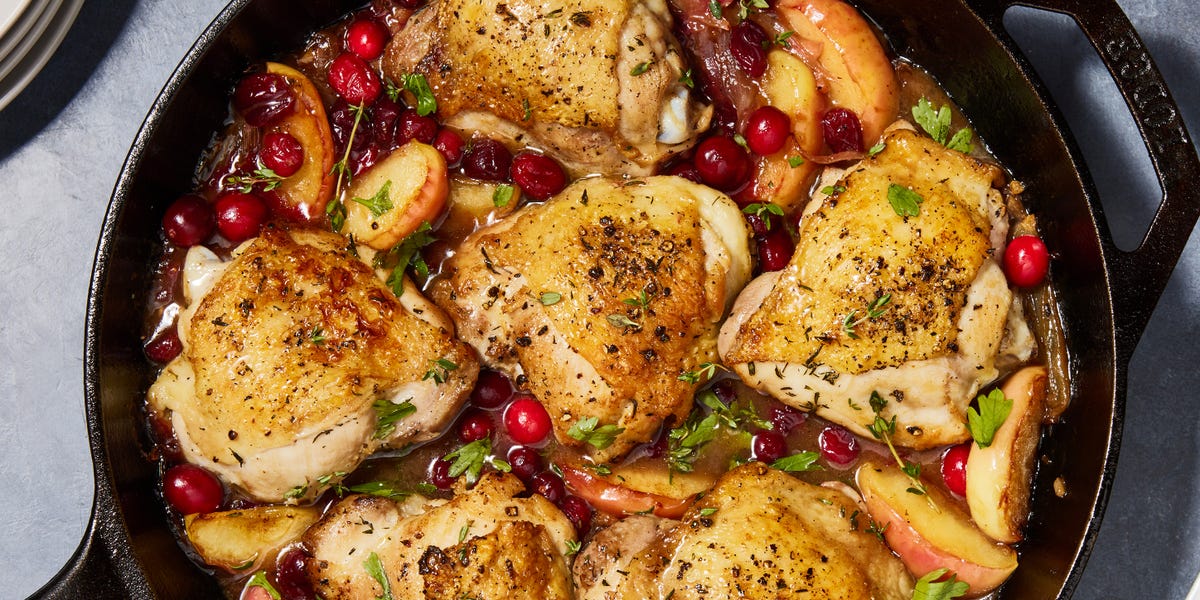 Apple & Cranberry Roasted Chicken-image