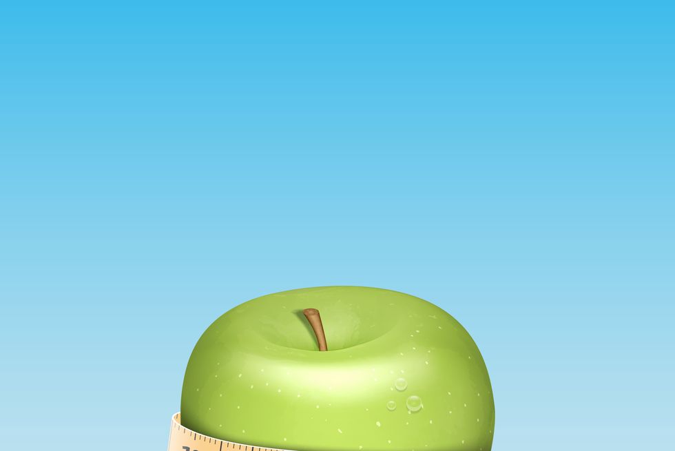 apple and tape measure