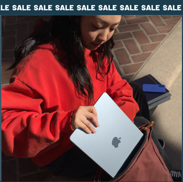 apple back to school deals ipads and a girl putting a macbook in a backpack