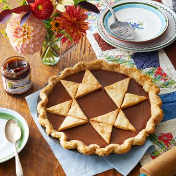apple butter pie with quilt top crust