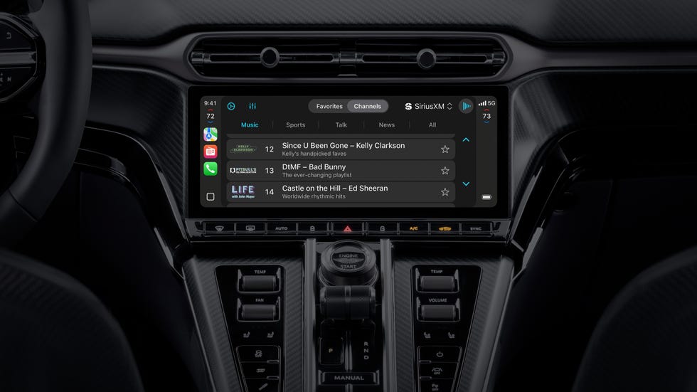 apple carplay ultra siriusxm controls in aston martin dbx707