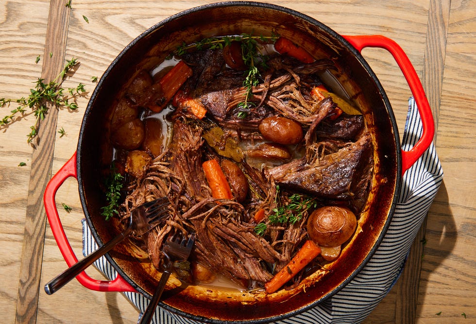 apple cider braised brisket with carrots and potatoes