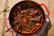apple cider braised brisket with carrots and potatoes