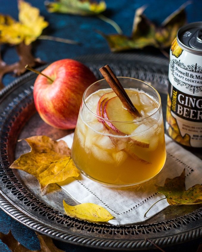 the fall dark and stormy with apple and ginger beer can