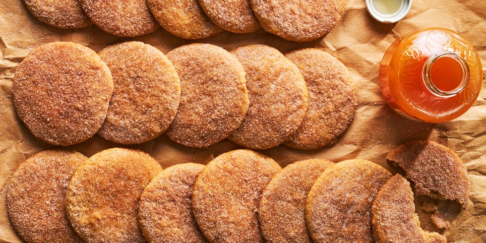 apple cider cookies rolled in cinnamon sugar