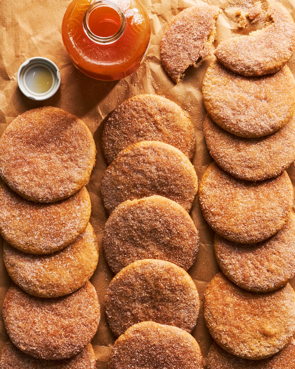 apple cider cookies rolled in cinnamon sugar