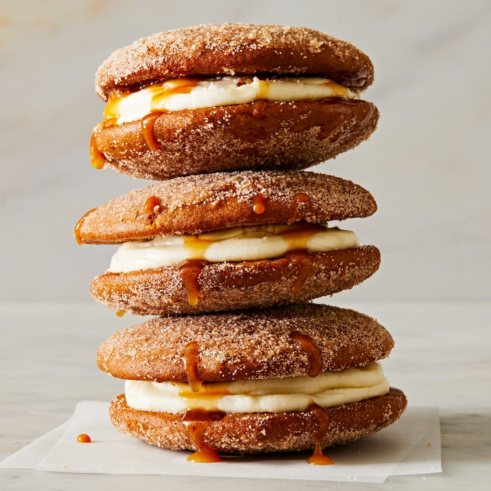 apple cider whoopie pies with salted caramel