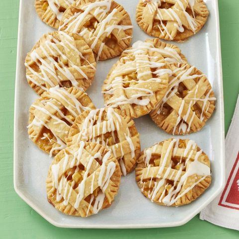 apple pie cookies with lattice top and glaze