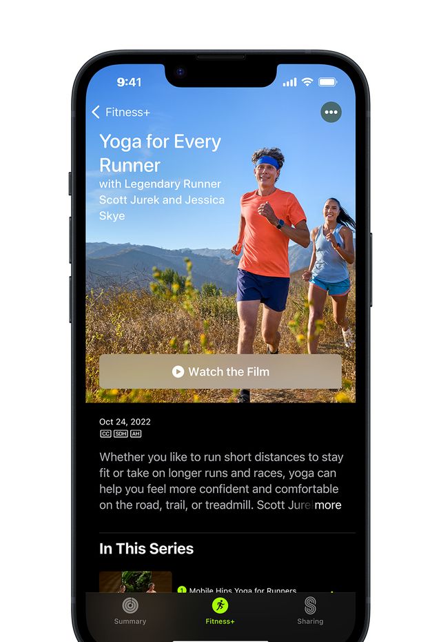 apple fitness yoga for runners