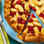 apple and raspberry galette