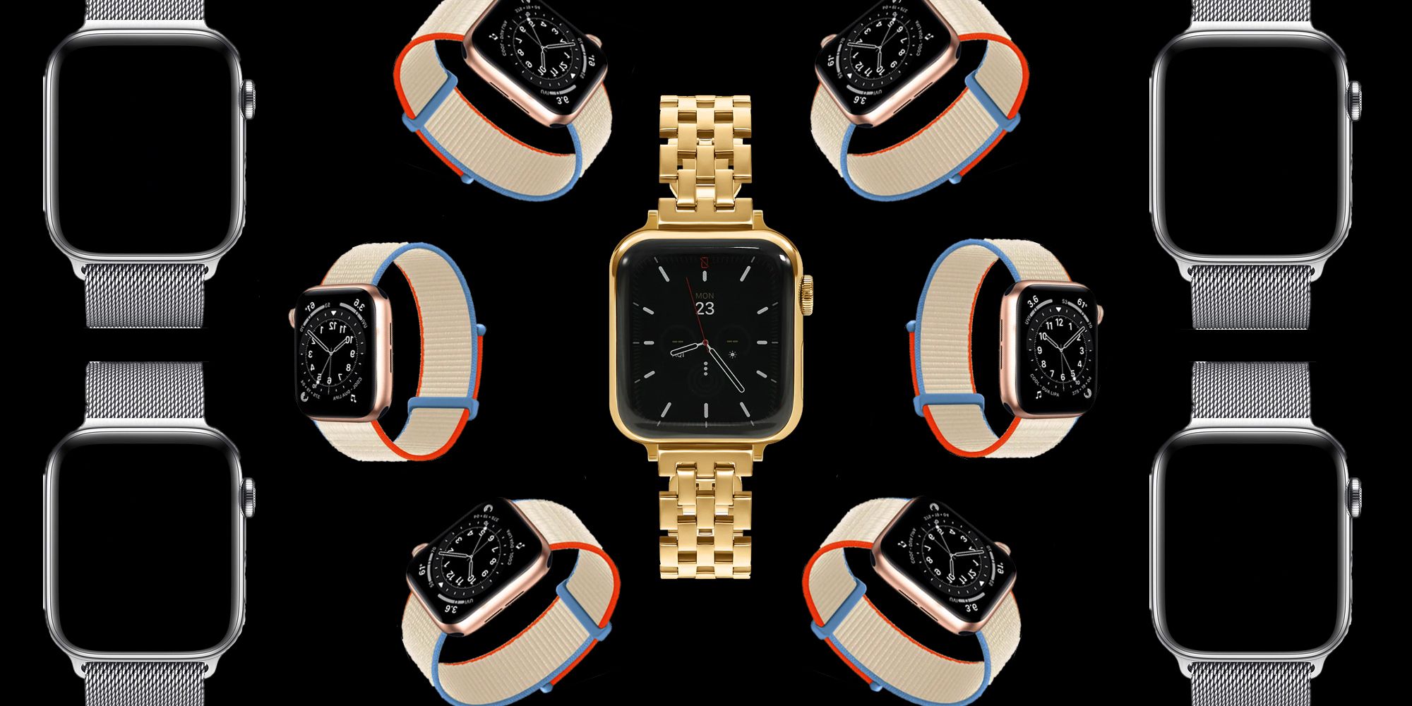 Basketweave Stainless Steel Band for the Apple Watch – Goldenerre