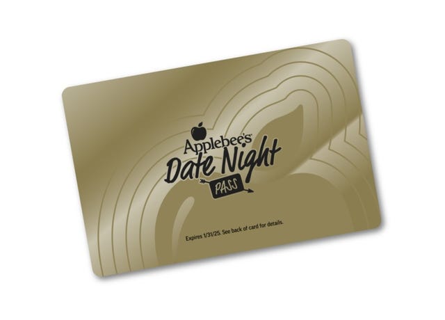 applebee's date night pass