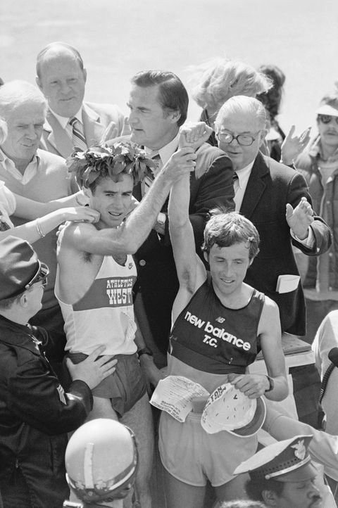 Alberto Salazar After Winning Marathon