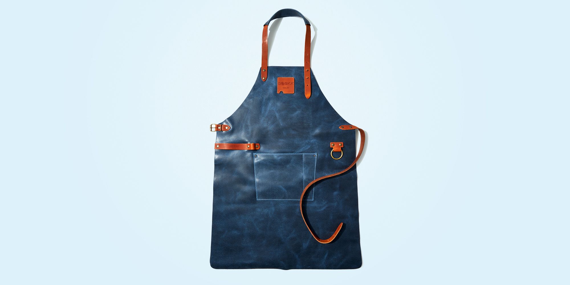 Custom Apron with Leather Straps and Pocket  olpr USA