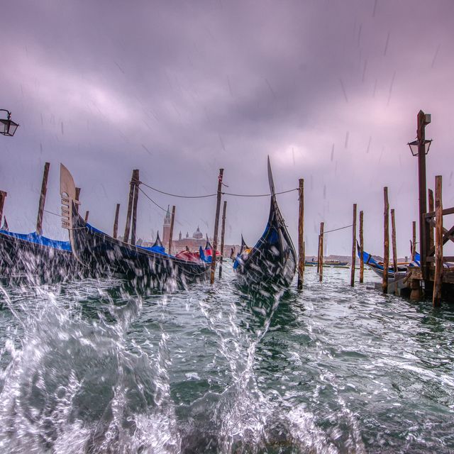 Aqua alta in Venice, Italy.