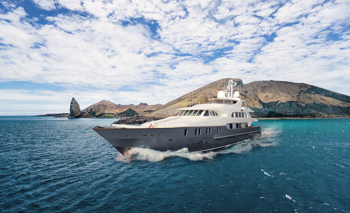 the aqua expedtions' ship aqua mare, which sails in the galapagos