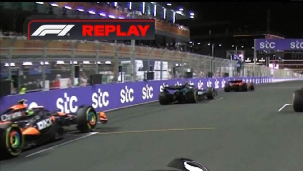 race cars on a track