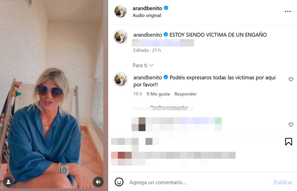 La indignación de Arantxa de Benito tras ser víctima de una estafa: "Es un  hecho bastante grave"