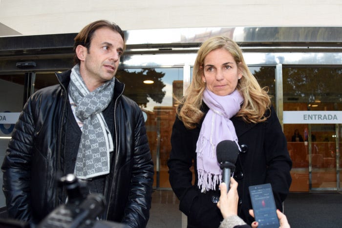 la tenista arantxa sánchez vicario con su ex marido, josep santacana